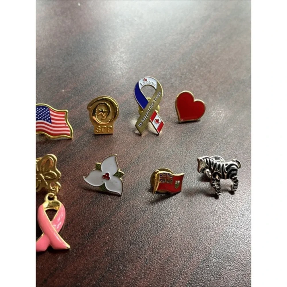 Lot Of 10 Random‎ Mixed Lapel Hat Pins A8